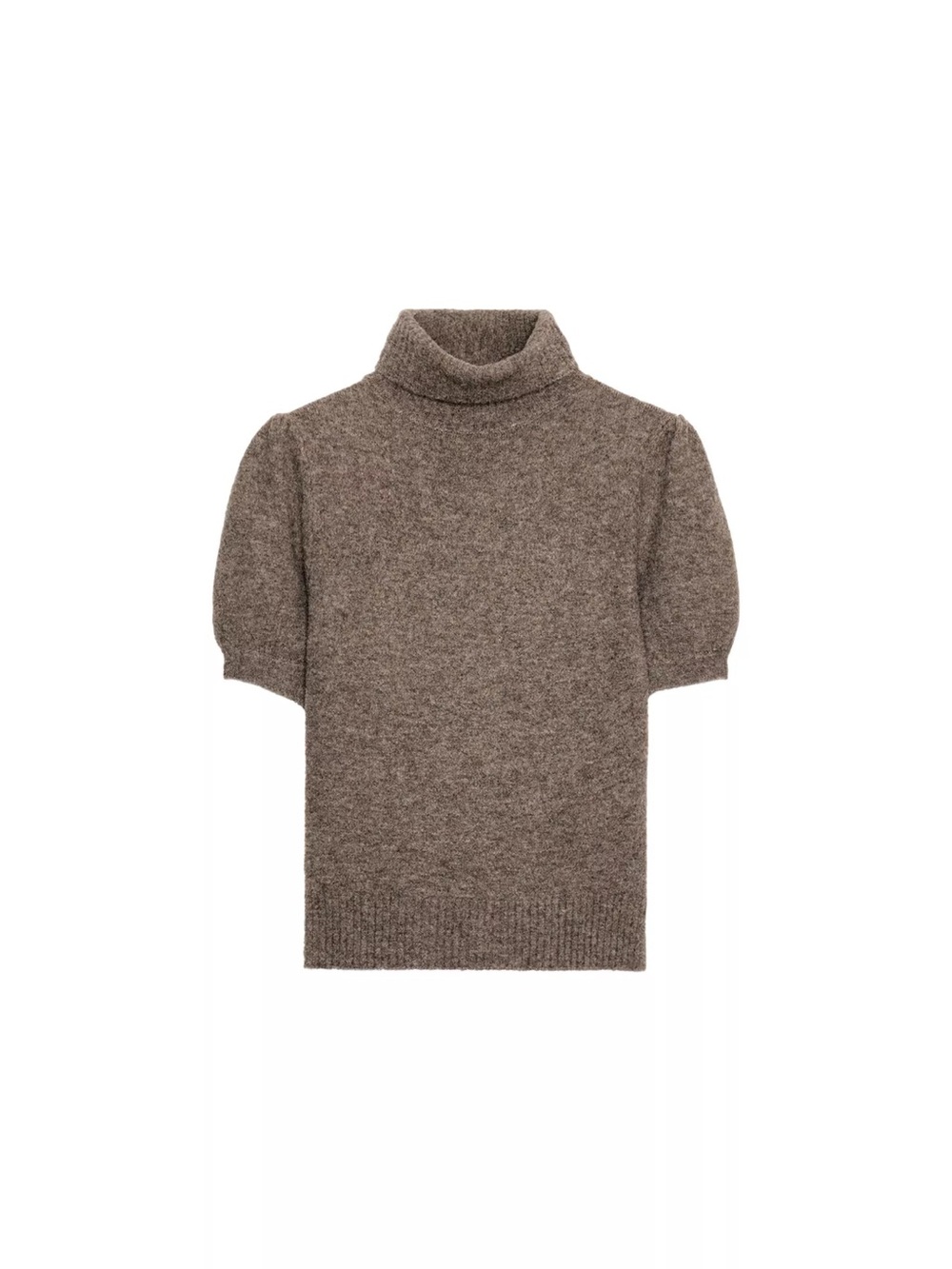 Zara PUFF SHORT SLEEVE KNIT SWEATER
